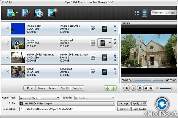 Tipard MXF Converter for Mac