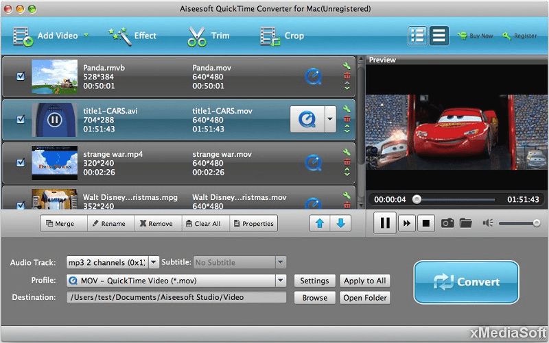 Aiseesoft QuickTime Video Converter for Mac