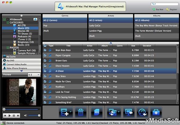 4Videosoft iPad Manager Platinum for Mac