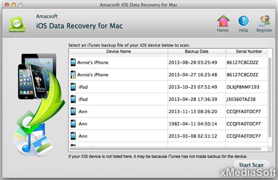 Amacsoft iOS Data Recovery for Mac