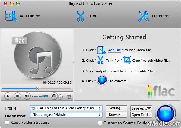Bigasoft FLAC Converter for Mac