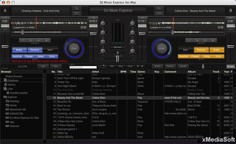 DJ Mixer Express for Mac