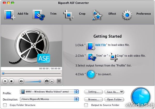 Bigasoft ASF Converter for Mac