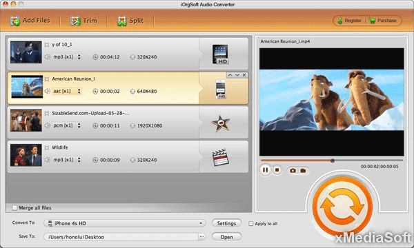 iOrgSoft Audio Converter for Mac