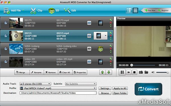 Aiseesoft MOD Video Converter for Mac