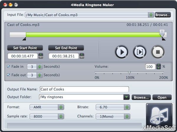 4Media Ringtone Maker for Mac