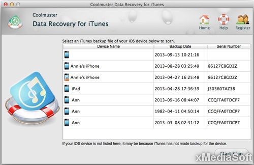 Coolmuster iTunes Data Recovery for Mac