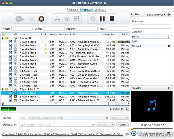 Xilisoft Audio Converter Pro for Mac