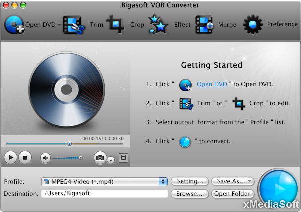 Bigasoft VOB Converter for Mac
